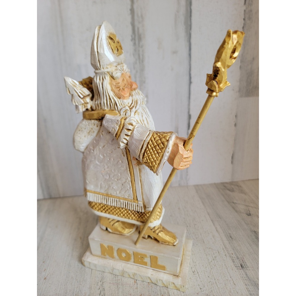 David frykman Noel Santa Claus Xmas staff home decor white golden figure